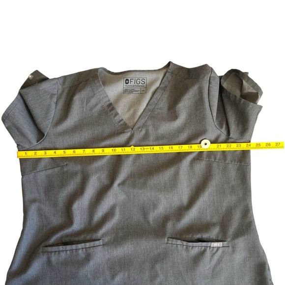 Figs Technical Collection Scrub Top Gray Size XXL - Picture 5 of 6